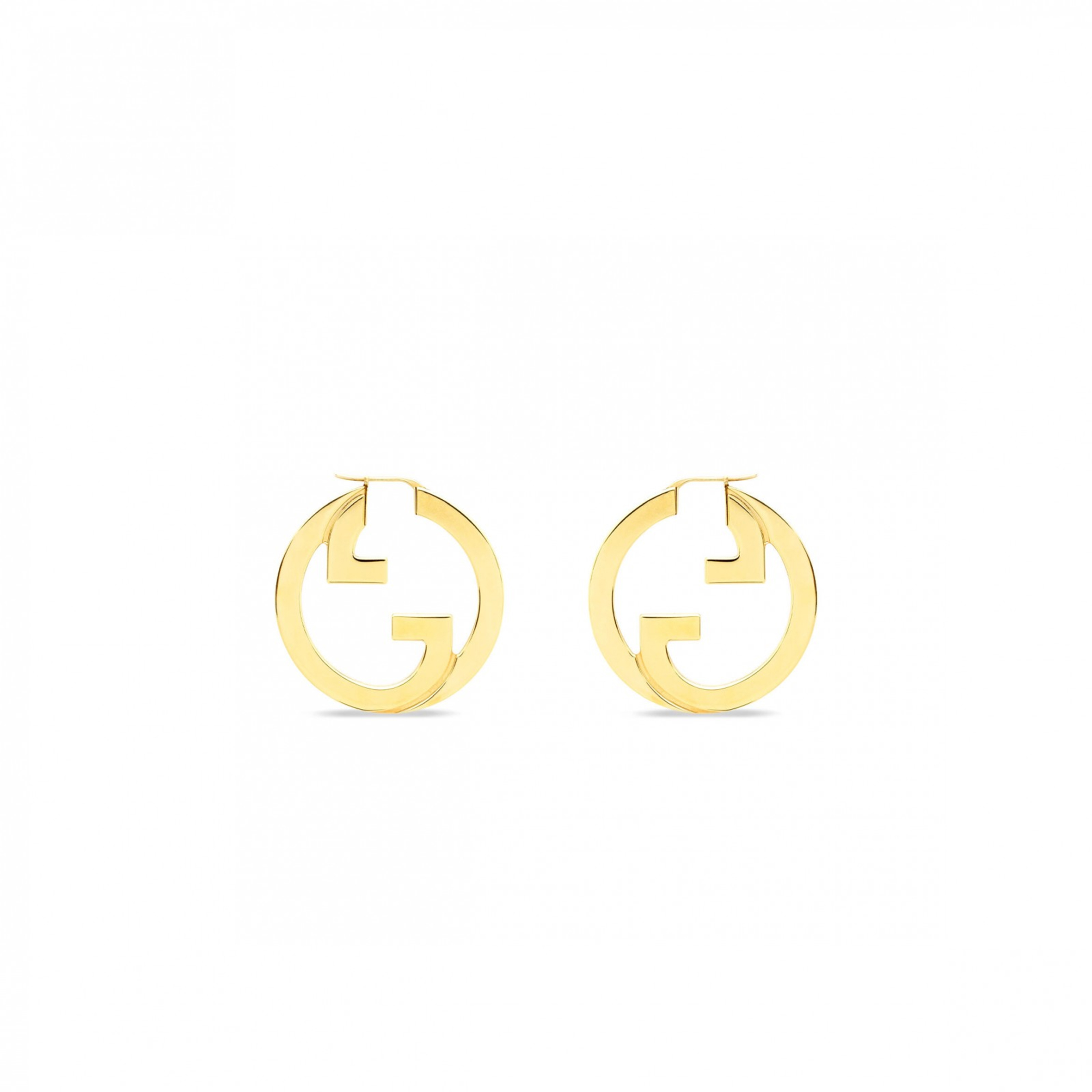 GUCCI BLONDIE SERIES OPENWORK HOOP EARRINGS 30MM 